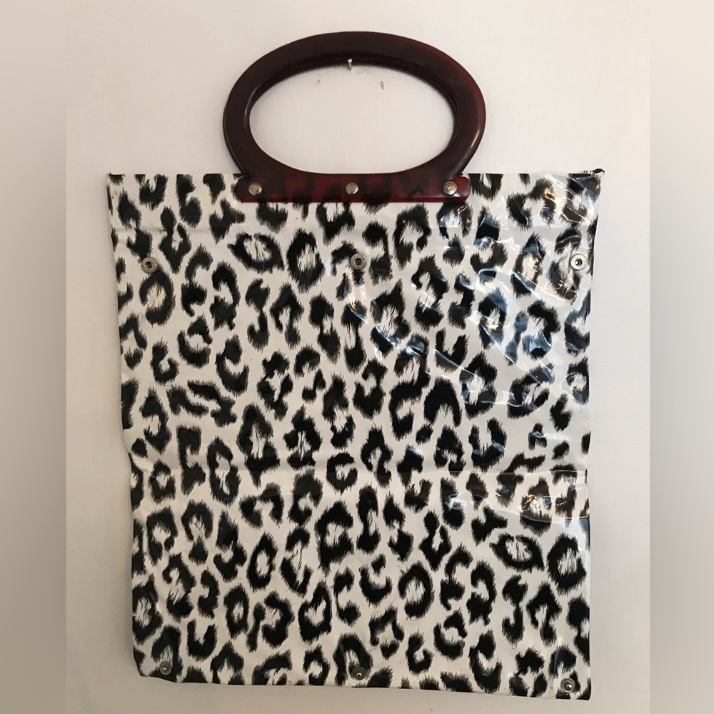 Vintage 70’s Animal Print Foldable Tote Bag